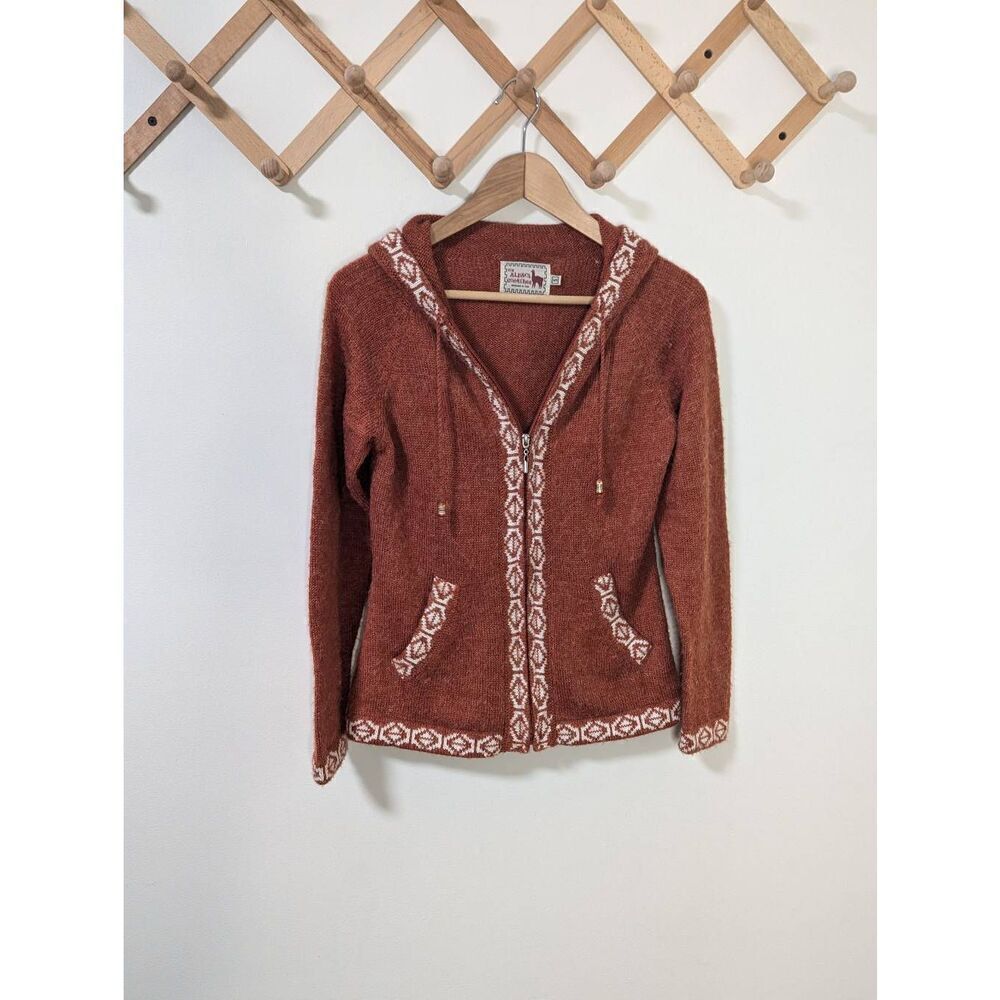 The Alpaca Connection Alpaca Blend Full Zip Hooded Sweater - Size S